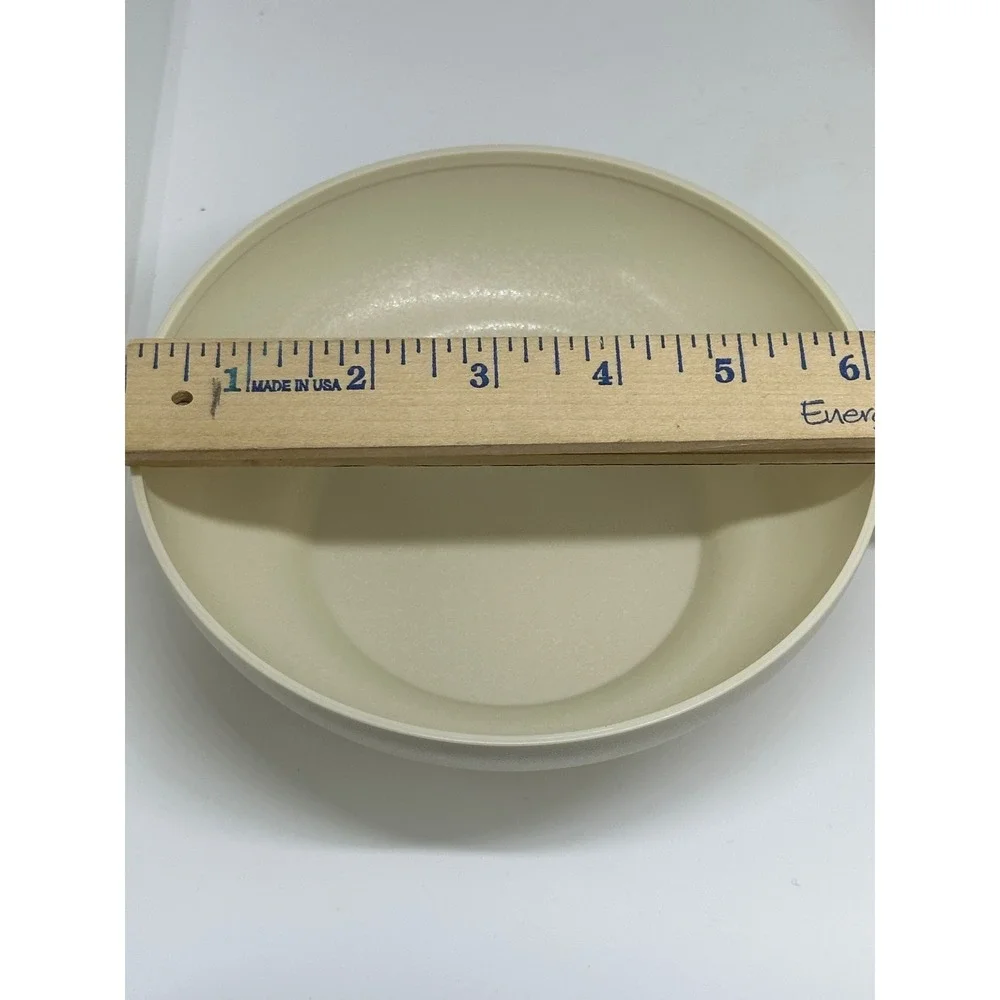 VTG Tupperware Cereal Bowls‎ Tan Cream Plastic Soup Salad Set of 5 USA 890-20